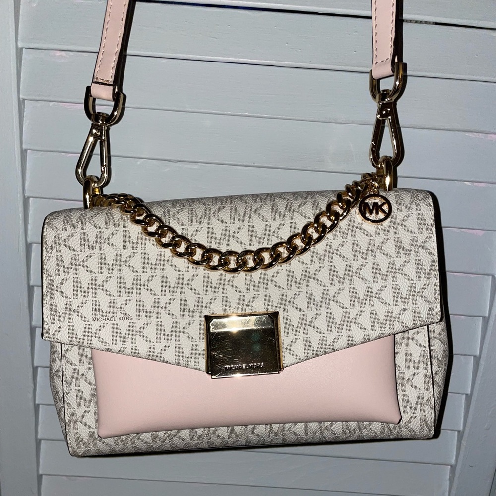 Michael Kors Lita Medium Two-Tone Logo Crossbody Bag